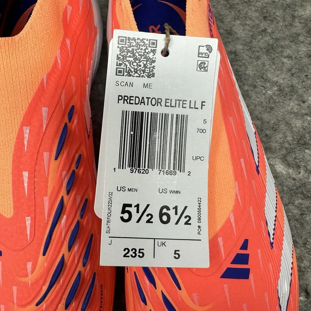 Adidas Predator Elite LL FG Soccer Cleats Mens Sz 5.5 Womens Sz 6.5 Coral Blaze
